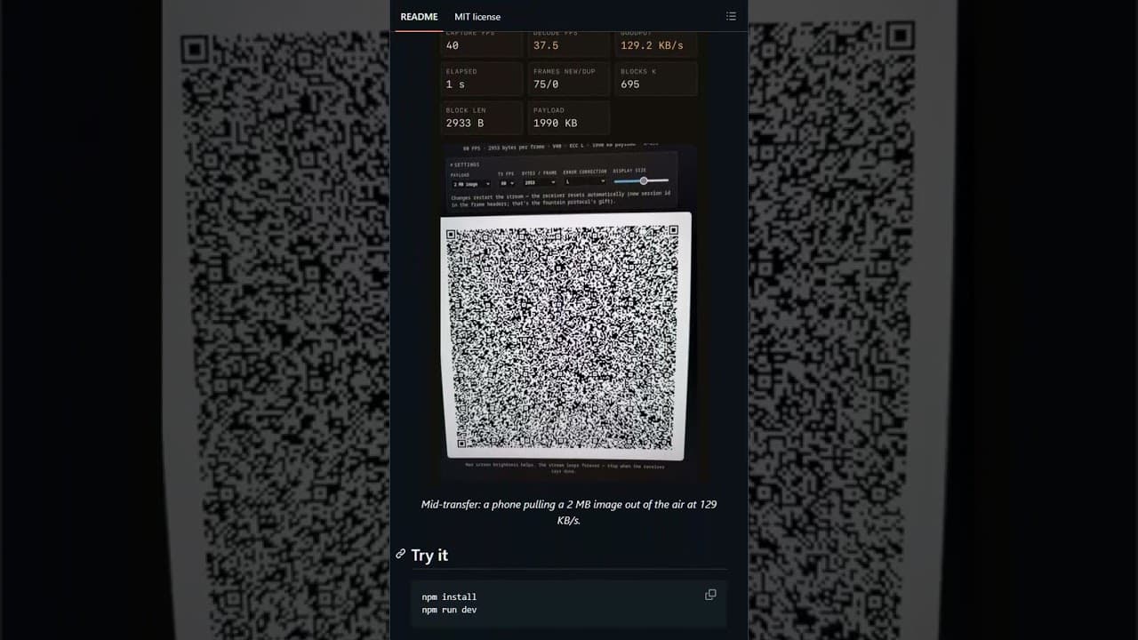 Decimen Optical Transfer: Air-Gapped QR File Sharing