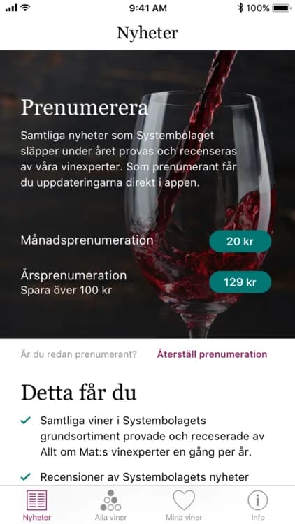 Allt om vin - skärmbild 2