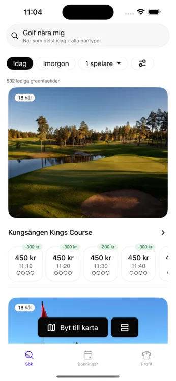 Sista minuten-golf i fickan - Greenfee Now - skärmbild 2