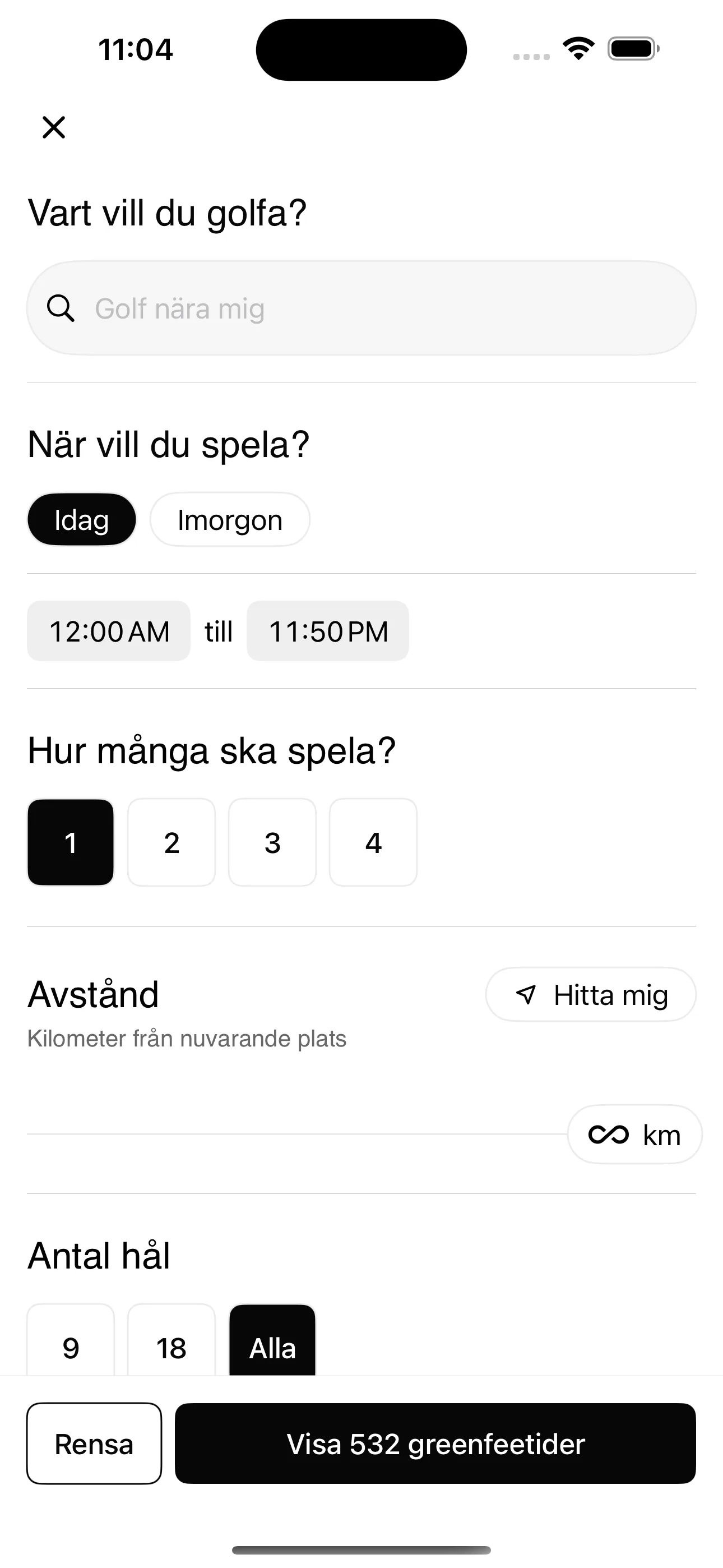 Sista minuten-golf i fickan - Greenfee Now - skärmbild 3
